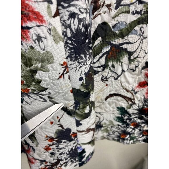 Rebecca Taylor Silk Blend Matelasse Floral Print Skater Dress Size 4 Fit & Flare - Picture 10 of 16